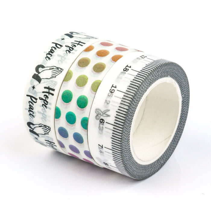 Yippee Stationery Washi Tape - Multi-Colours Set of 3