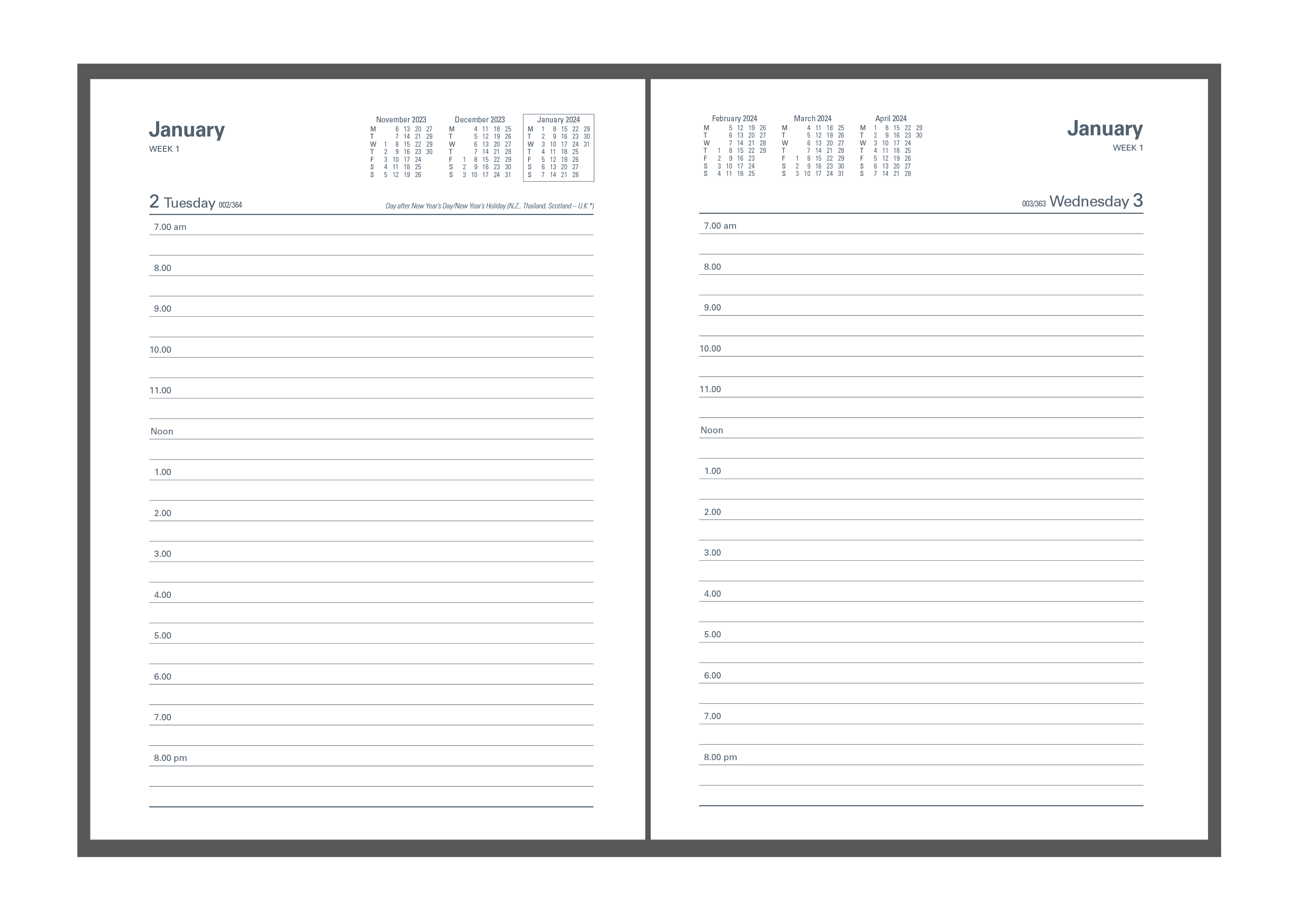 Collins Kingsgrove 2024 Diary Day to Page, Size A5 — Collins Debden