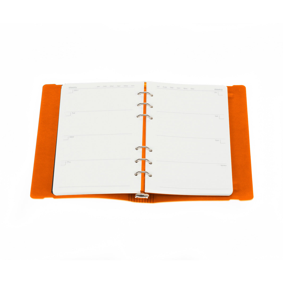 Lit Undated Week to View Organiser - Burned Out Orange