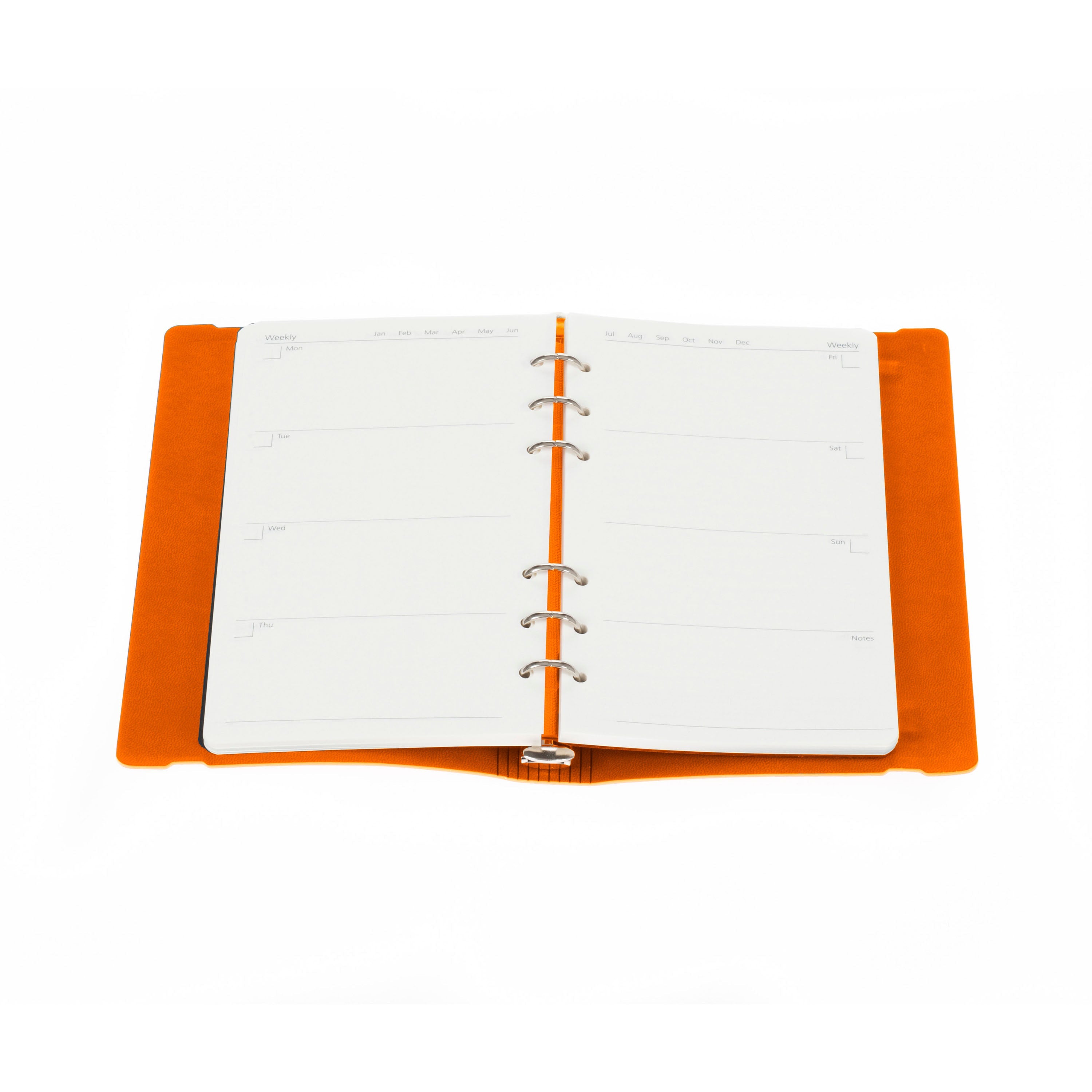 Lit Undated Week to View Organiser - Burned Out Orange