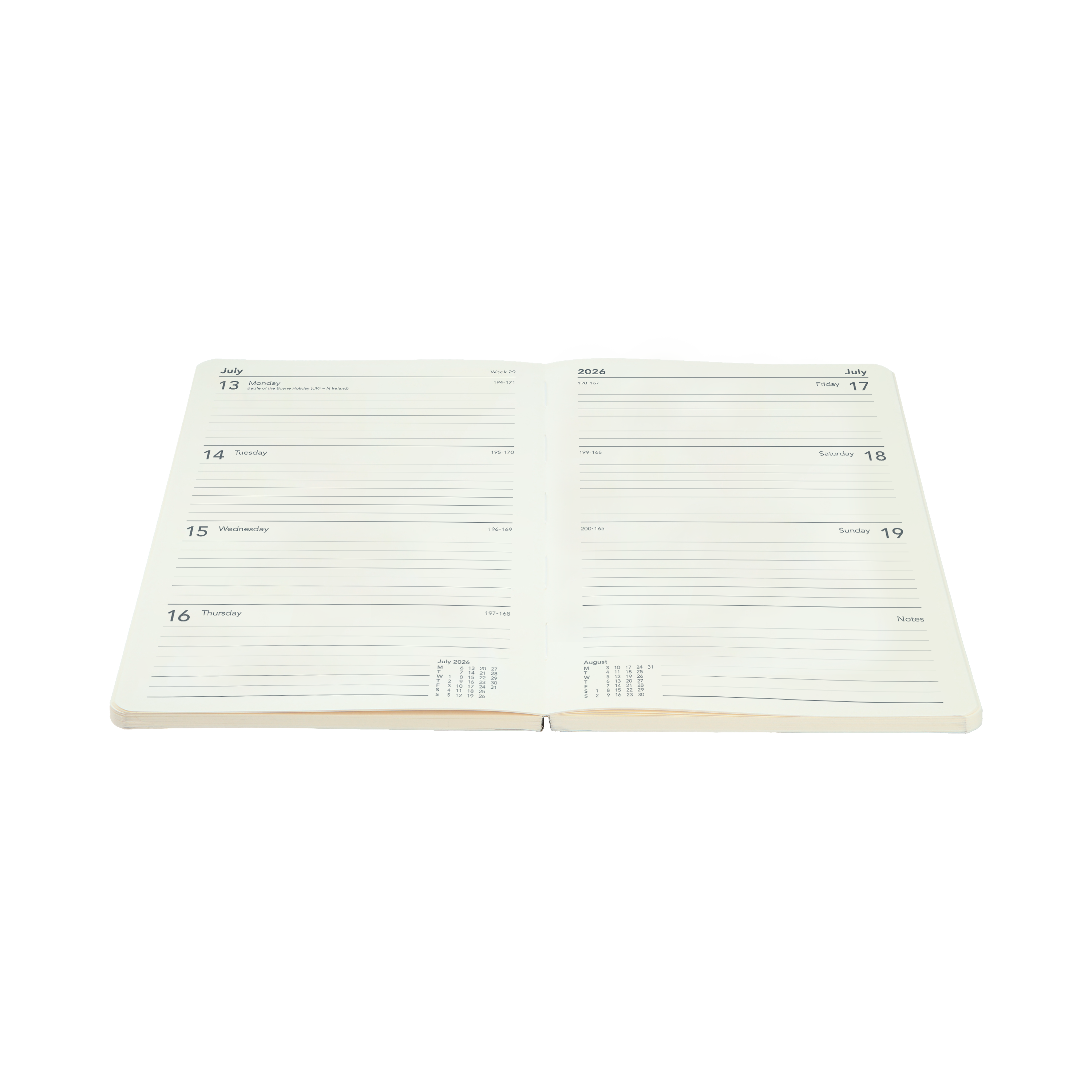Maru Calendar Year 2026 Diary/Planner, Week to View, A5 Soft Cover
