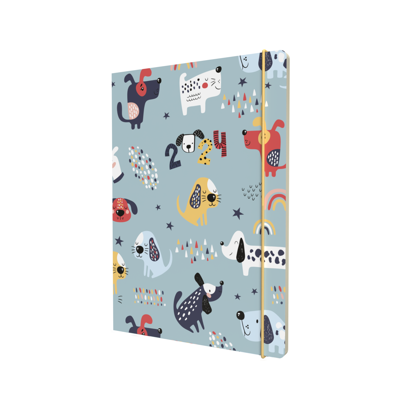 Maru 2024 Diary - Week to View (Dog Design), Size A5 A5 (210 x 148mm)