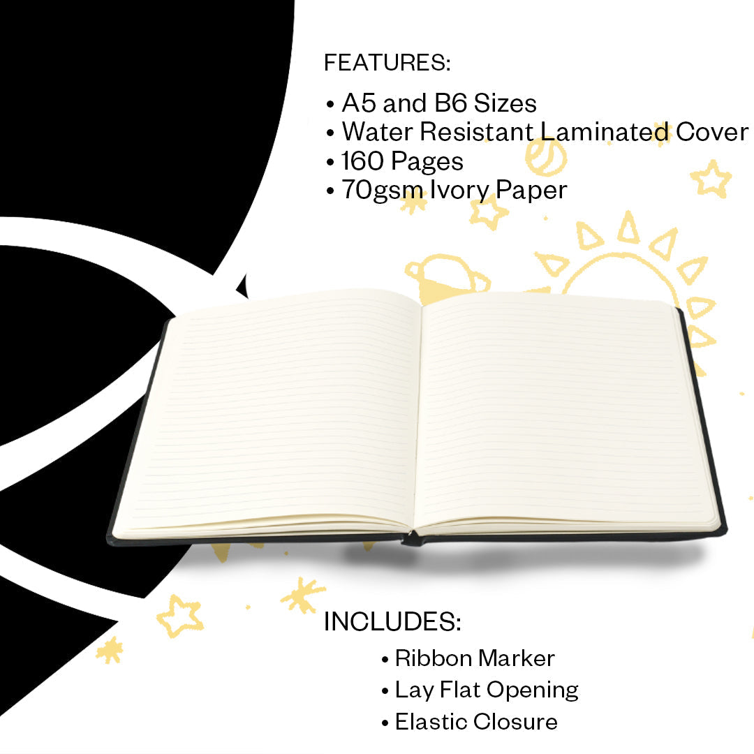 Moodler Ruled Notebook - Burned Out Orange