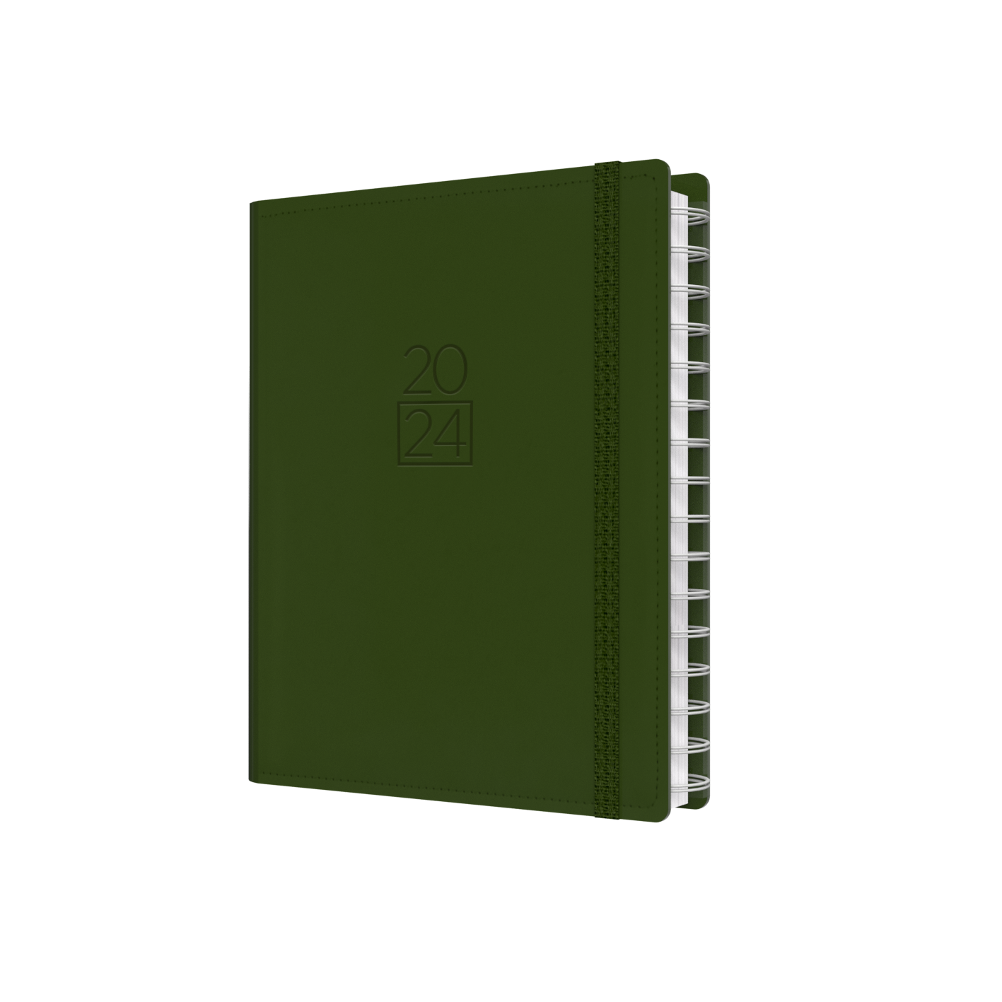 Plan + Note Pro 2024 Diary - Week to View with Notepad, Size A5 Green / A5 (210 x 148mm)
