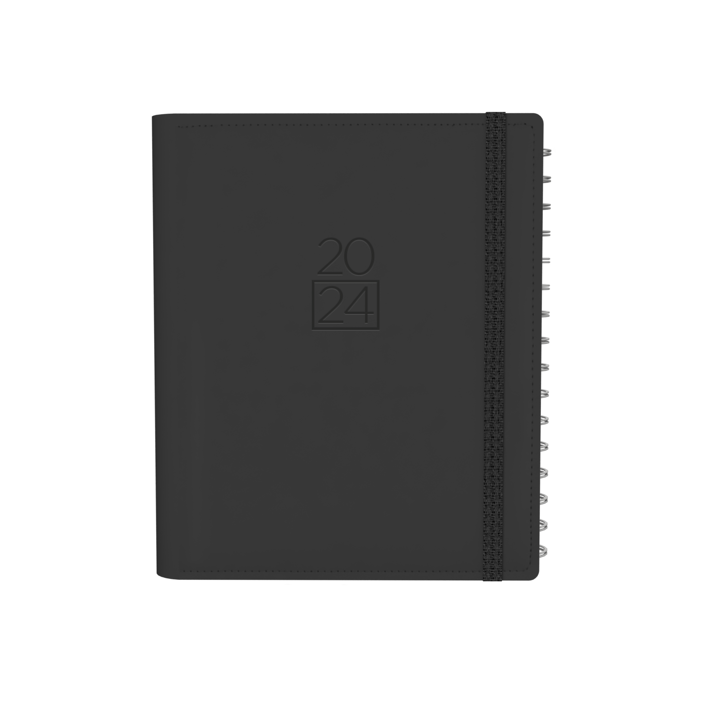 Plan + Note Pro 2024 Diary - Week to View with Notepad, Size A5 Charcoal / A5 (210 x 148mm)