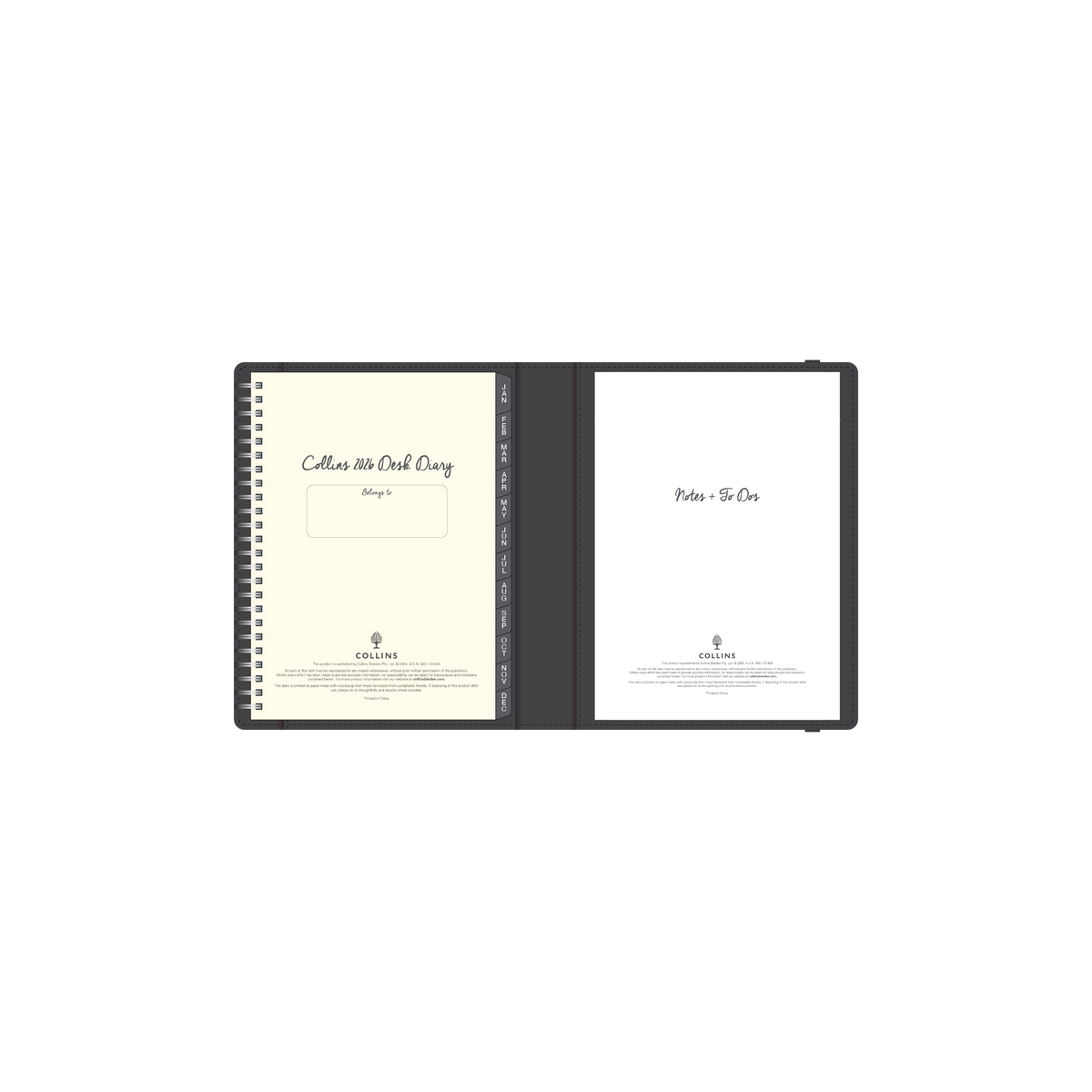 Plan + Note Pro Calendar Year 2026 Diary/Planner, Week to View with Notepad, A5 Soft Cover