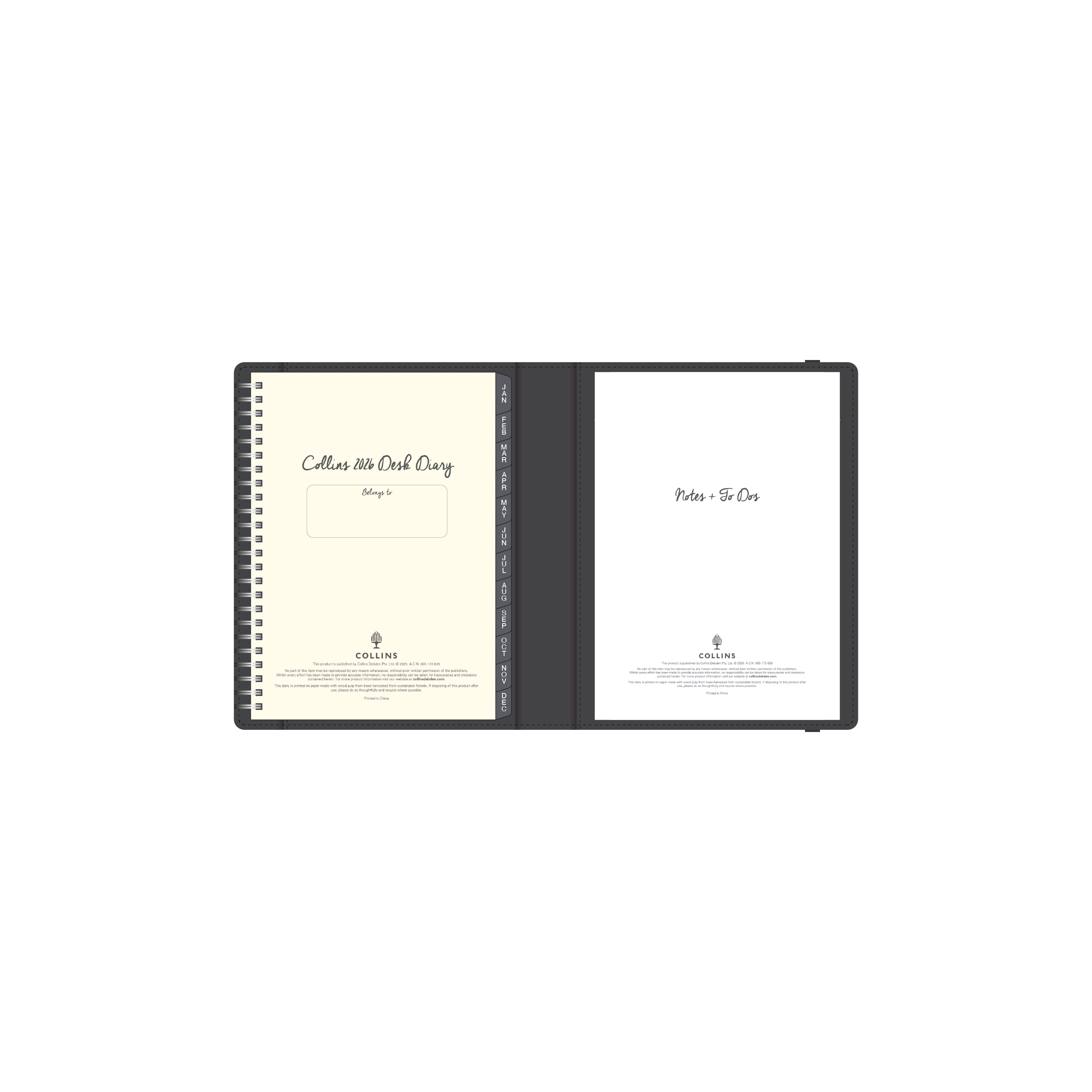 Plan + Note Pro Calendar Year 2026 Diary/Planner, Week to View with Notepad, A5 Soft Cover