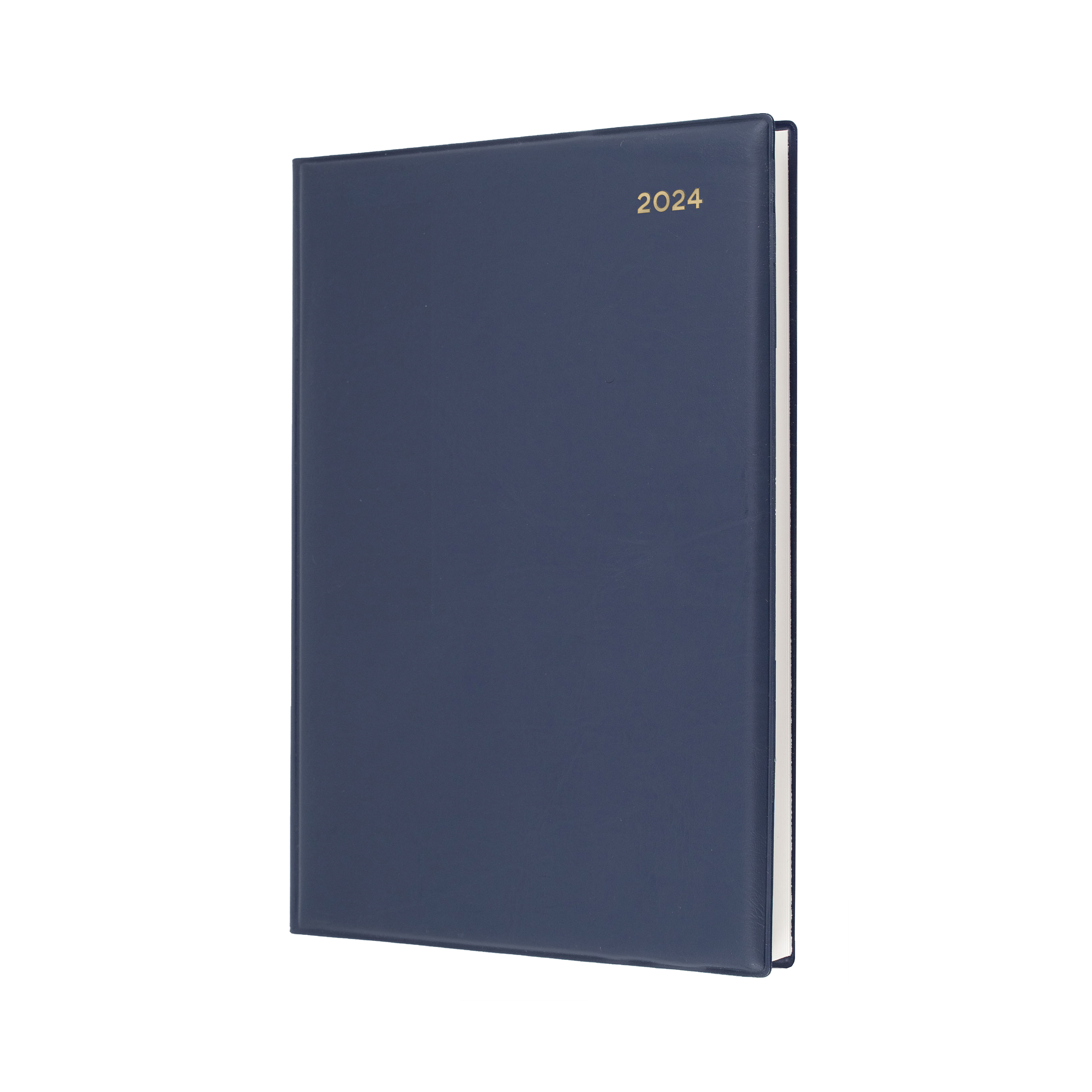 Belmont Desk 2024 Diary - Day to Page, Size Quarto Navy / Quarto (260 x 210mm)