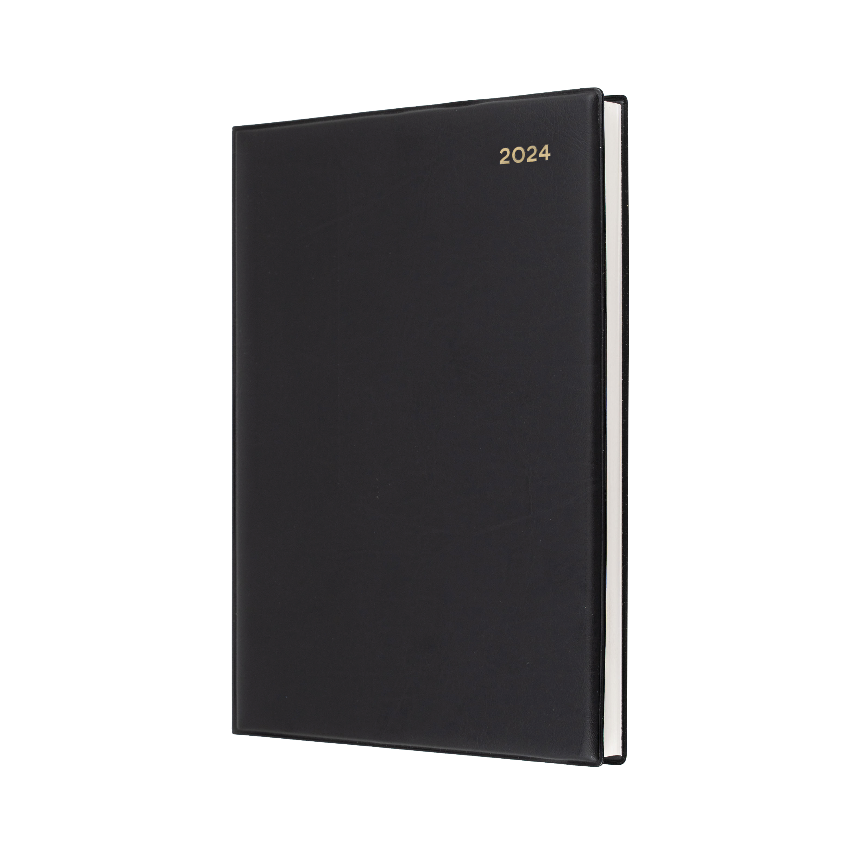 Belmont Desk 2024 Diary - Day to Page, Size Quarto Black / Quarto (260 x 210mm)