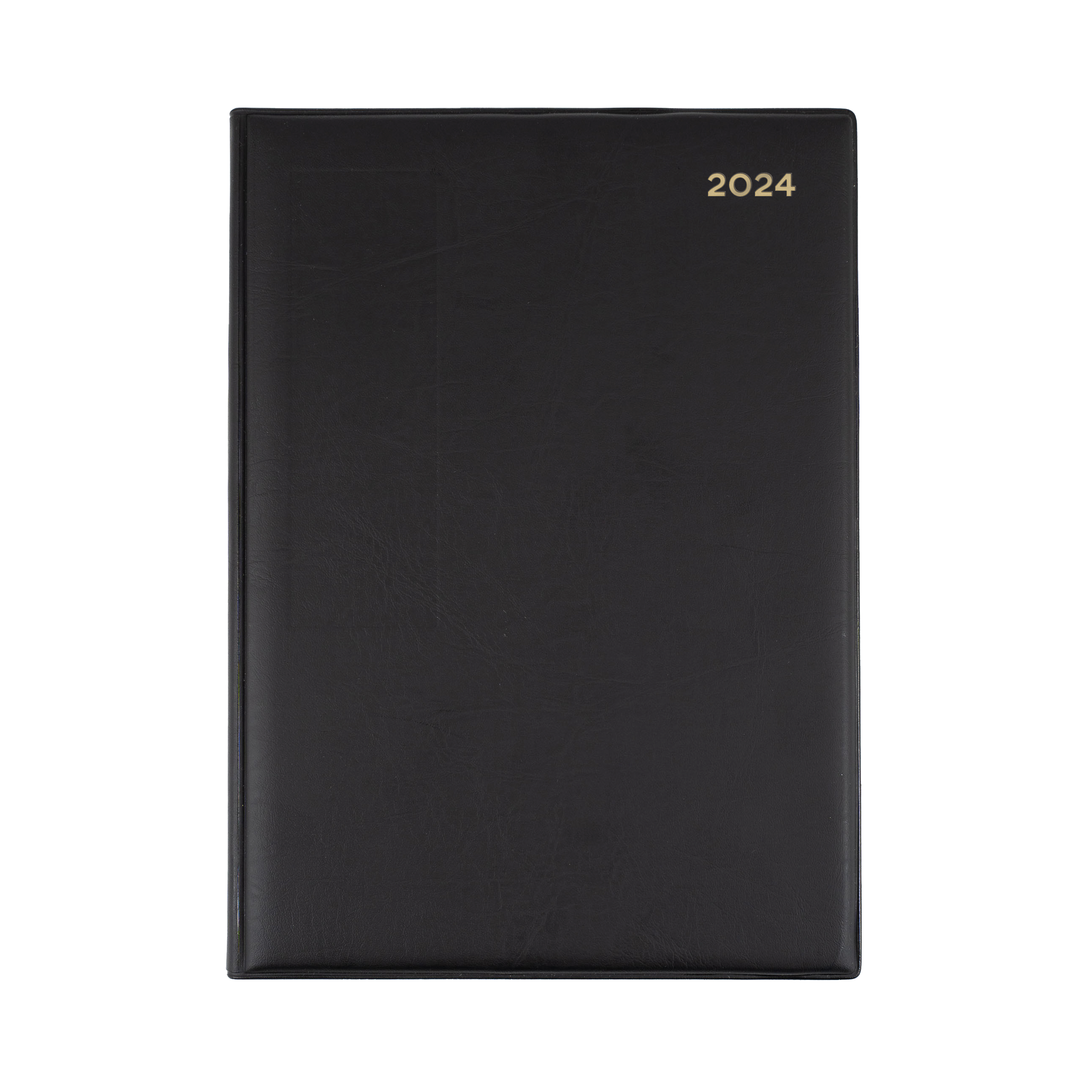 Belmont Desk 2024 Diary - Day to Page, Size Quarto Black / Quarto (260 x 210mm)