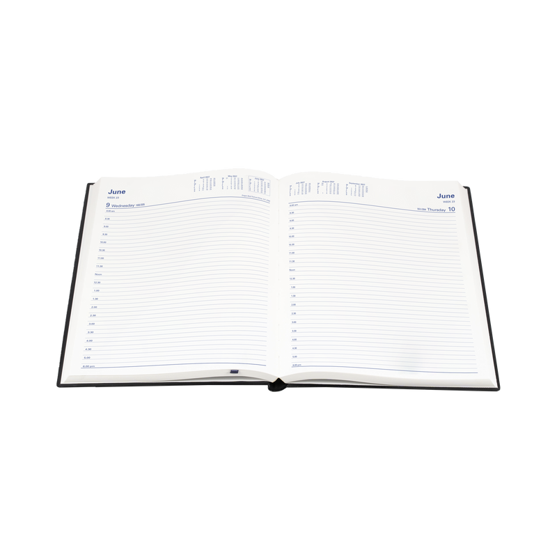 2027 Calendar Year Diary/Planner - 12 Month Manager Day to Page - PVC Cover - Collins Belmont Range