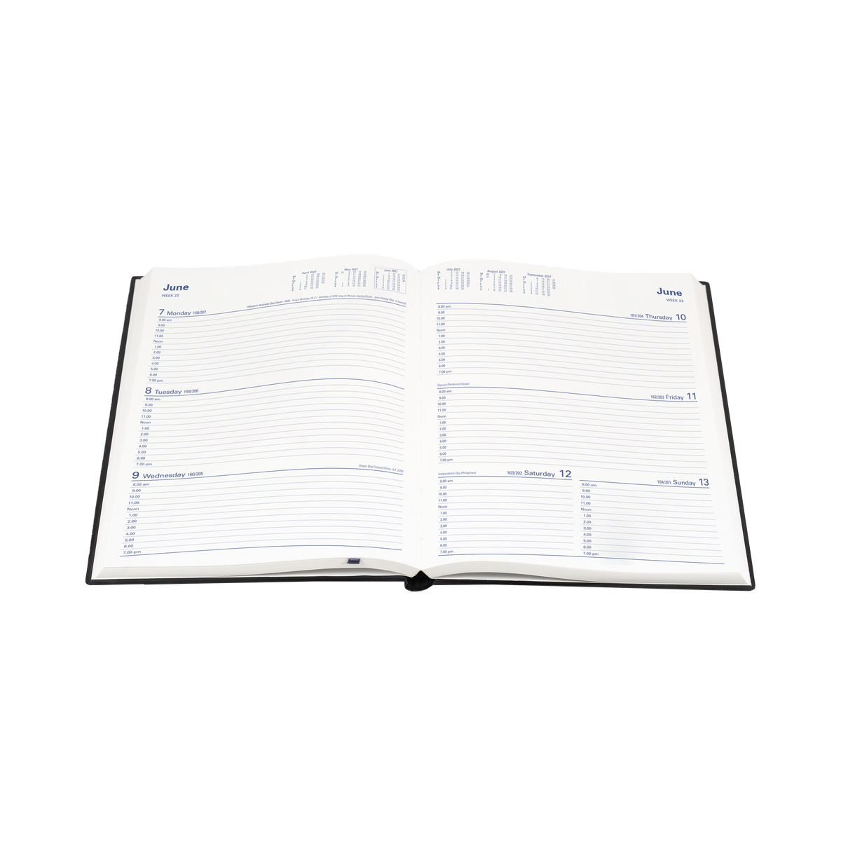 2027 Calendar Year Diary/Planner - 12 Month Manager Week to View - PVC Cover - Collins Belmont Range
