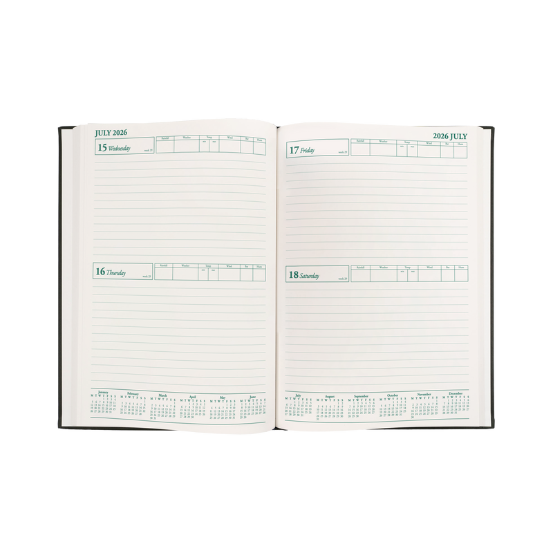 Farmer/Rural Management Diary Calendar Year 2026 Diary/Planner, 2 Days to a Page, A4 Hard Cover
