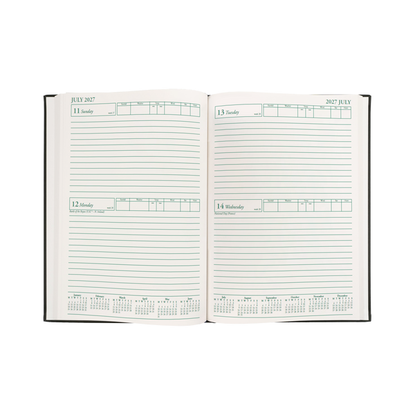 2027 Calendar Year Diary/Planner - 12 Month A4 2 Days to a Page - Hard Cover - Collins Farmer/Rural Management Diary Range