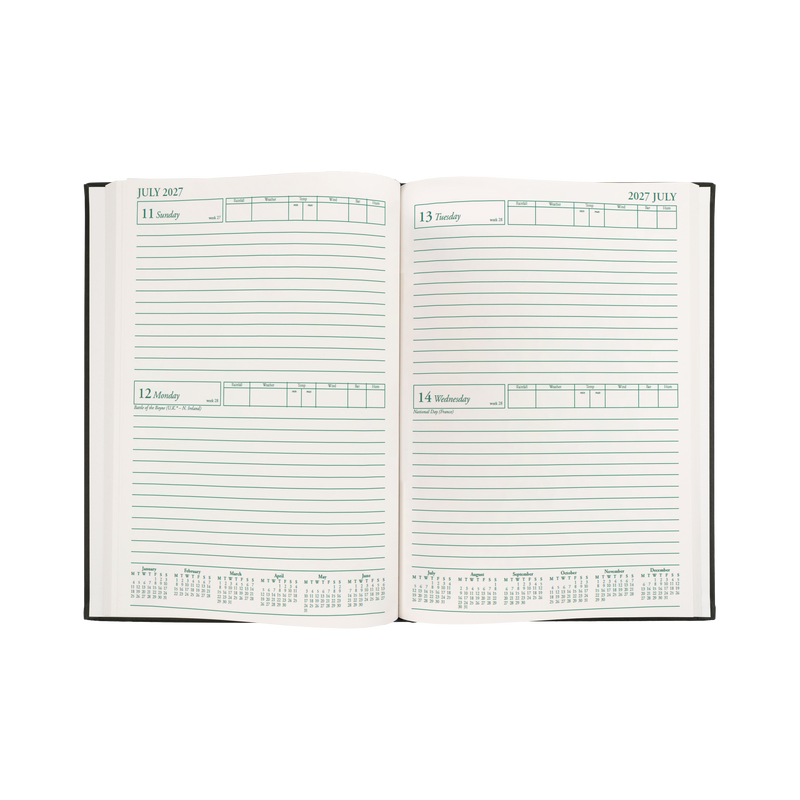 2027 Calendar Year Diary/Planner - 12 Month A4 2 Days to a Page - Hard Cover - Collins Farmer/Rural Management Diary Range