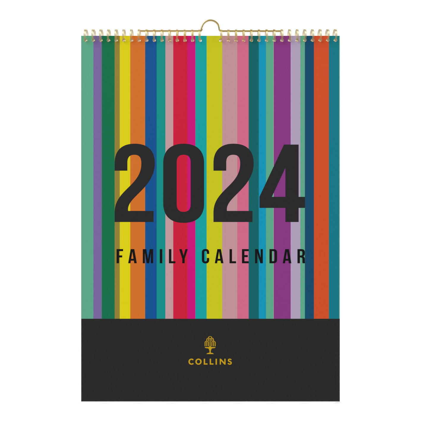 Edge Rainbow Wall Calendar 2024 - Month to View, Size A3