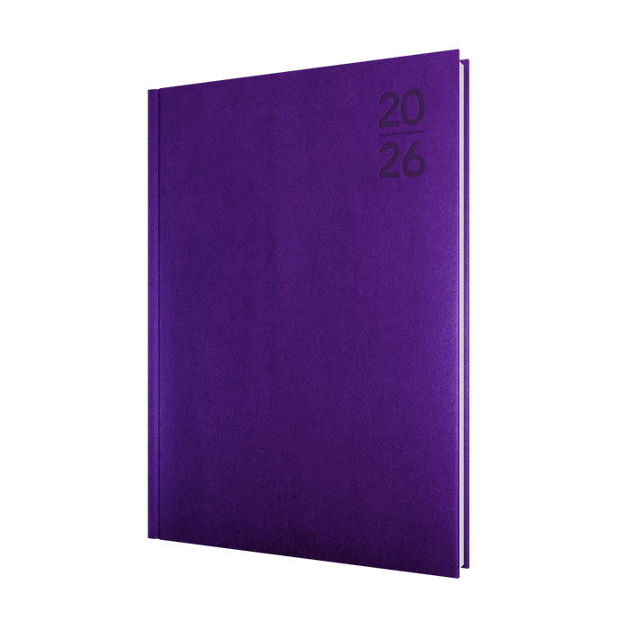 Silhouette Calendar Year 2026 Diary/Planner, Day to Page, A4 Padded Cover