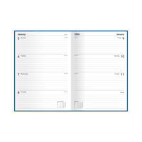 Silhouette Calendar Year 2026 Diary/Planner, Week to View, A4 Padded Cover