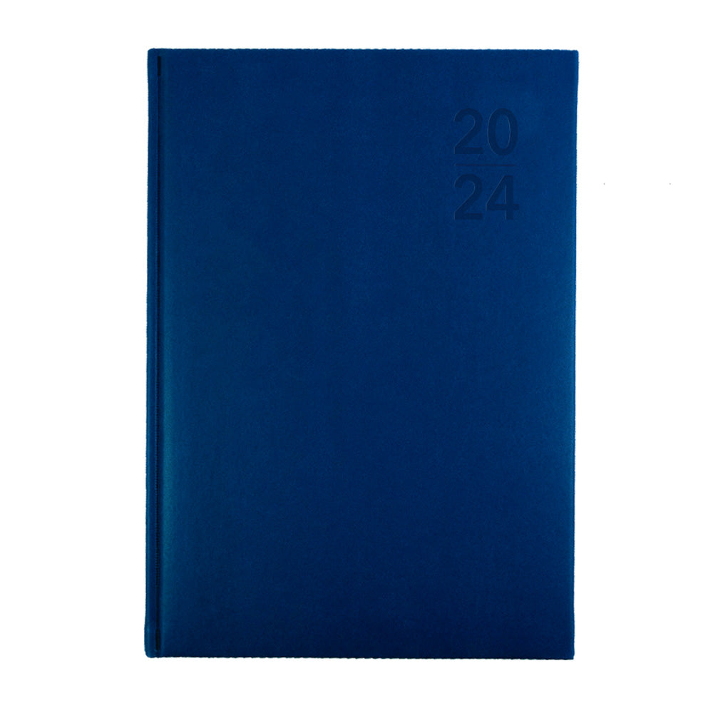 Silhouette 2024 Diary - Day to Page, Size A5 Navy / A5 (210 x 148mm)