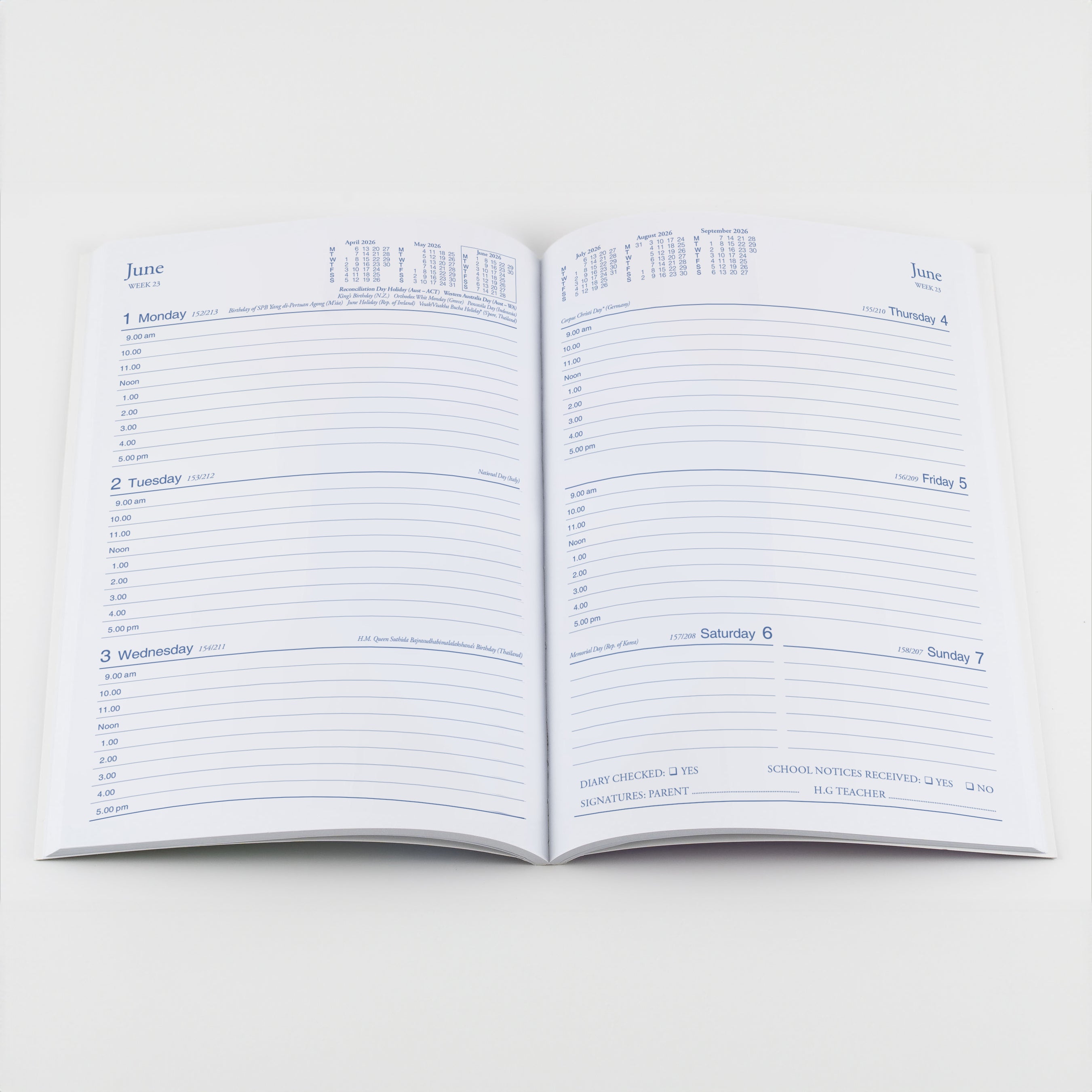 Colplan Student Diary Calendar Year 2026 Diary/Planner, Week to View - Perfect Bound , A5 Soft Cover