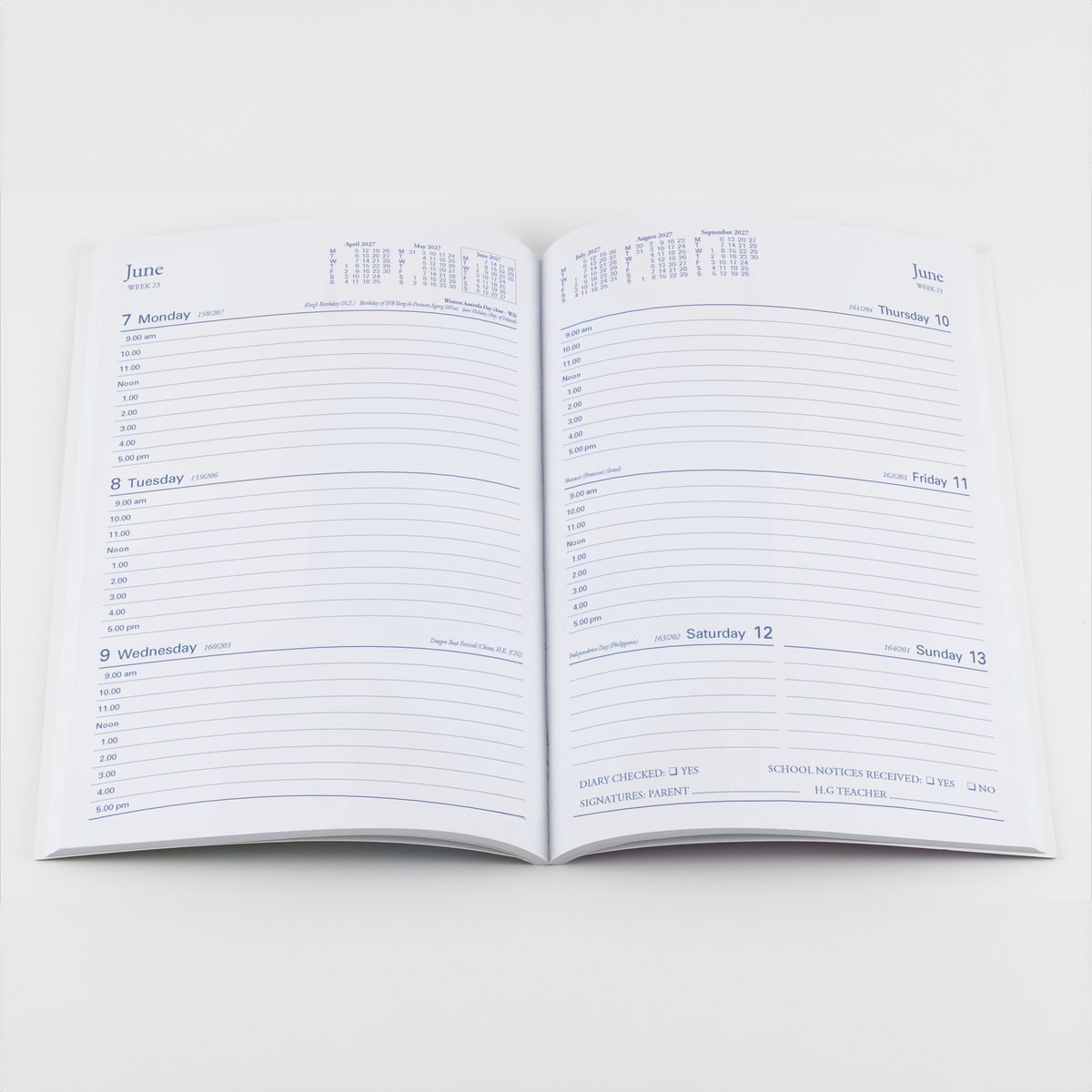 2027 Calendar Year Diary/Planner - 12 Month A5 Week to View - Perfect Bound - Soft Cover - Collins Colplan Student Diary Range