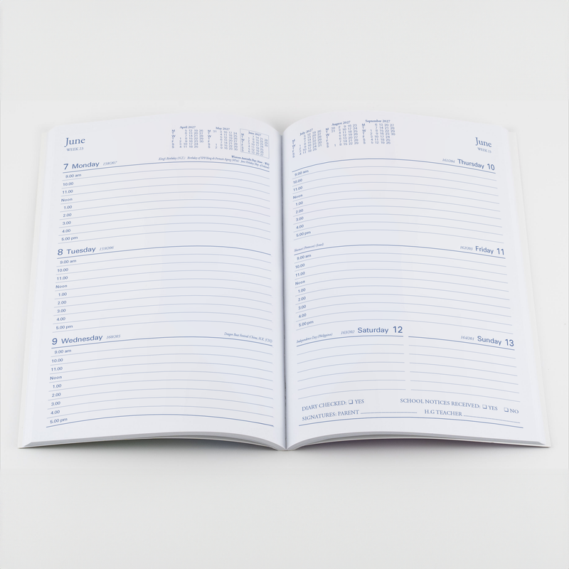 2027 Calendar Year Diary/Planner - 12 Month A5 Week to View - Perfect Bound - Soft Cover - Collins Colplan Student Diary Range