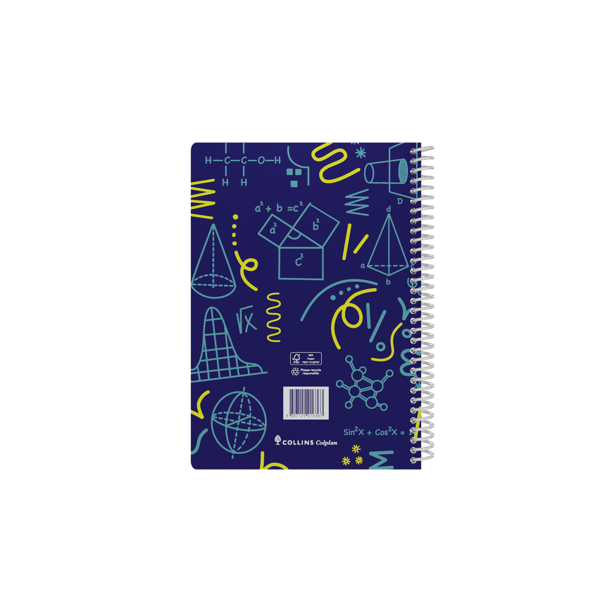2027 Calendar Year Diary/Planner - 12 Month A5 Week to View - Spiral Bound - Soft Cover - Collins Colplan Student Diary Range