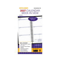 2027 Calendar Year Diary/Planner - 12 Month Slimline Week to View - Refill - Collins Day Planners Range