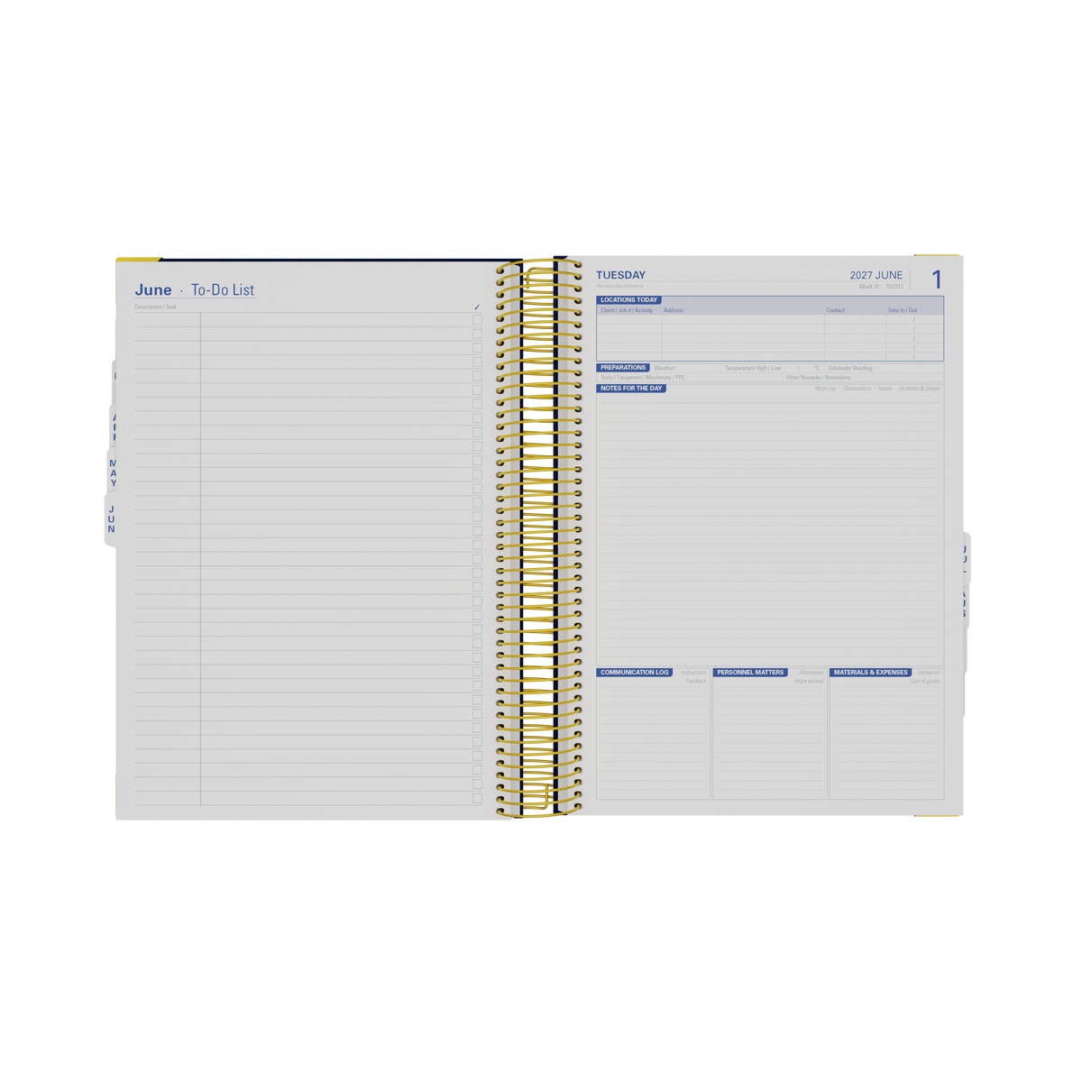 2027 Calendar Year Diary/Planner - 12 Month A4 Day to Page - Hard Cover - Collins Site Diary Range