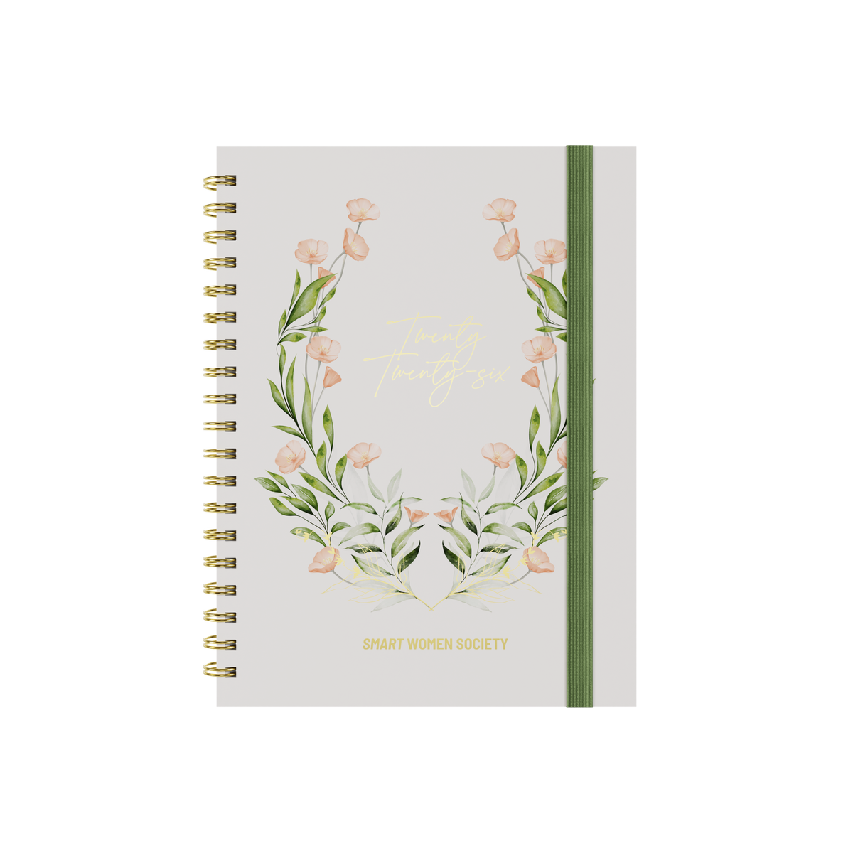 Smart Women Society Calendar Year 2026 Diary/Planner, Week to View, B5 Wiro Bound - Green