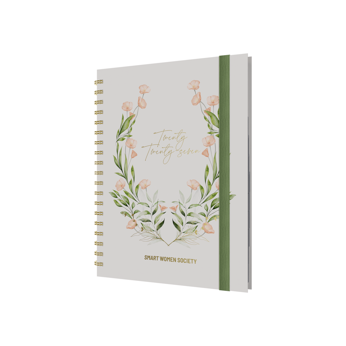 2027 Calendar Year Diary/Planner - 12 Month B5 Week to View - Wiro Bound in Beige - Collins Smart Women Society Range