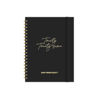 2027 Calendar Year Diary/Planner - 12 Month B5 Week to View - Wiro Bound in Charcoal - Collins Smart Women Society Range
