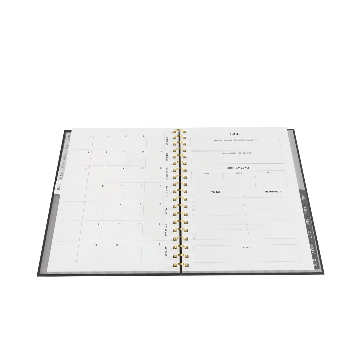2027 Calendar Year Diary/Planner - 12 Month B5 Week to View - Wiro Bound in Beige - Collins Smart Women Society Range