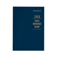 Restaurant /Table Bookings Diary  Calendar Year 2026 Diary/Planner, 2 pages to a day, A4 Hard Cover