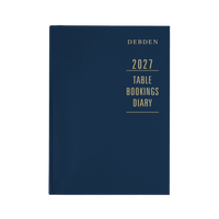 2027 Calendar Year Diary/Planner - 12 Month A4 2 Days to a Page - Hard Cover - Collins Restaurant /Table Bookings Diary Range