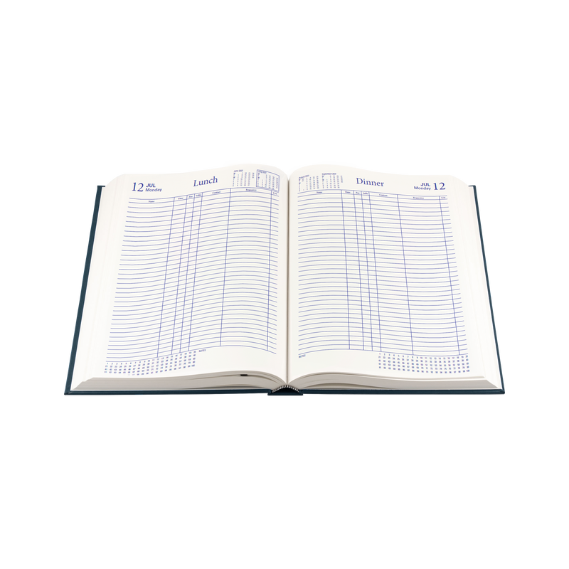2027 Calendar Year Diary/Planner - 12 Month A4 2 Days to a Page - Hard Cover - Collins Restaurant /Table Bookings Diary Range