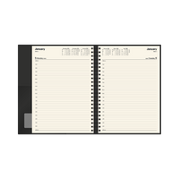 Vanessa Calendar Year 2026 Diary/Planner, Day to Page, A4 PU Soft Cover - Black