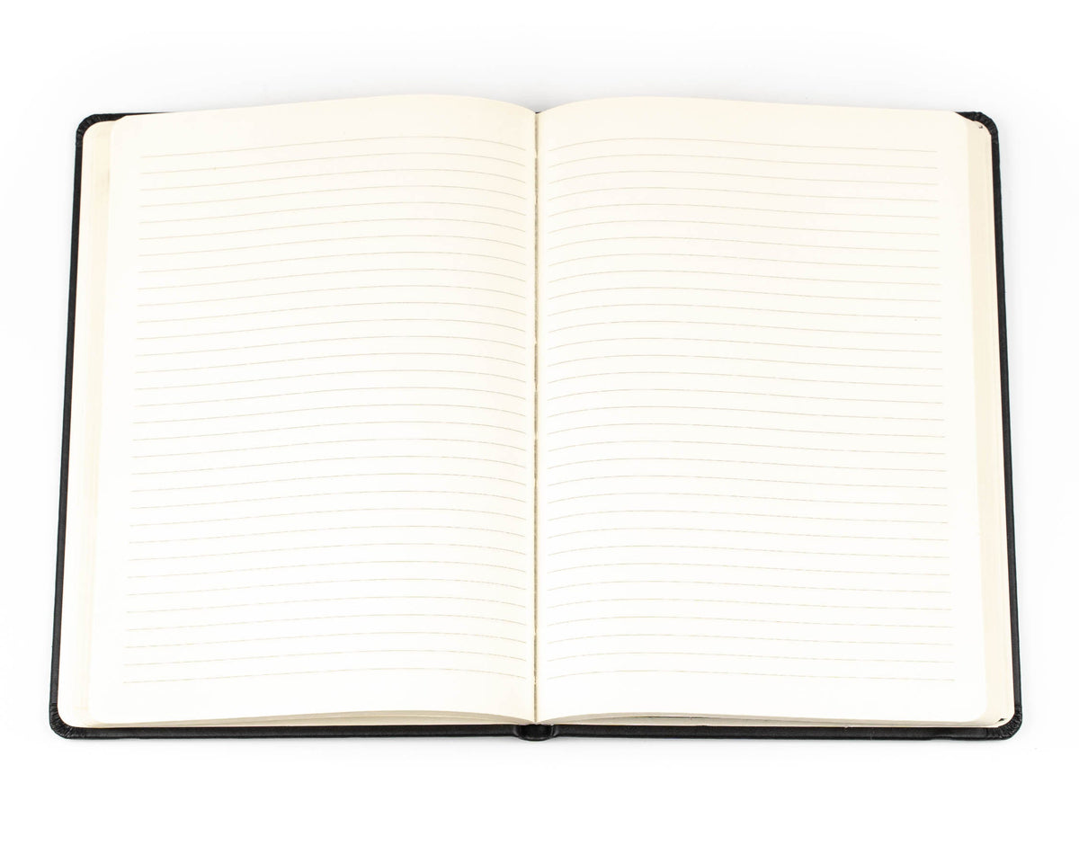 Notebook A5 - Ruled - Hard Cover (Recycled) in Black - Collins Bold Mono Range