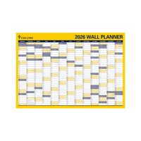 Wall Planner Calendar Year 2026 Diary/Planner, (h700 x w912 mm) Laminated Roll Up Year Planner - Vertical & horizontal