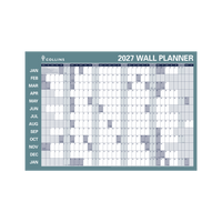 2027 Calendar Year Diary/Planner - 12 Month (h700 x w912mm) - Laminated Wall Planner - Collins Wall Planner Range