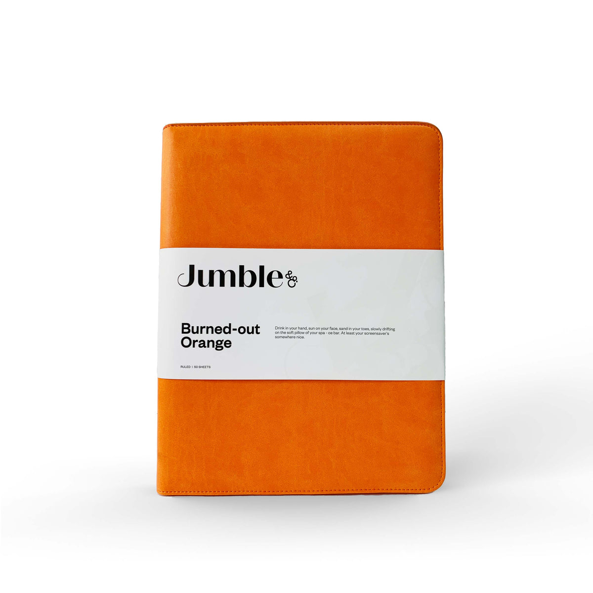 Intentus Organiser A4 PU Leather-Like Folder with Ruled Refill Pad - Burned Out Orange
