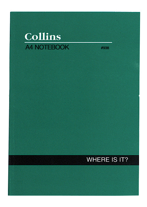 Collins Soft Cover A-Z Notebook - 120 Page, Size Quarto