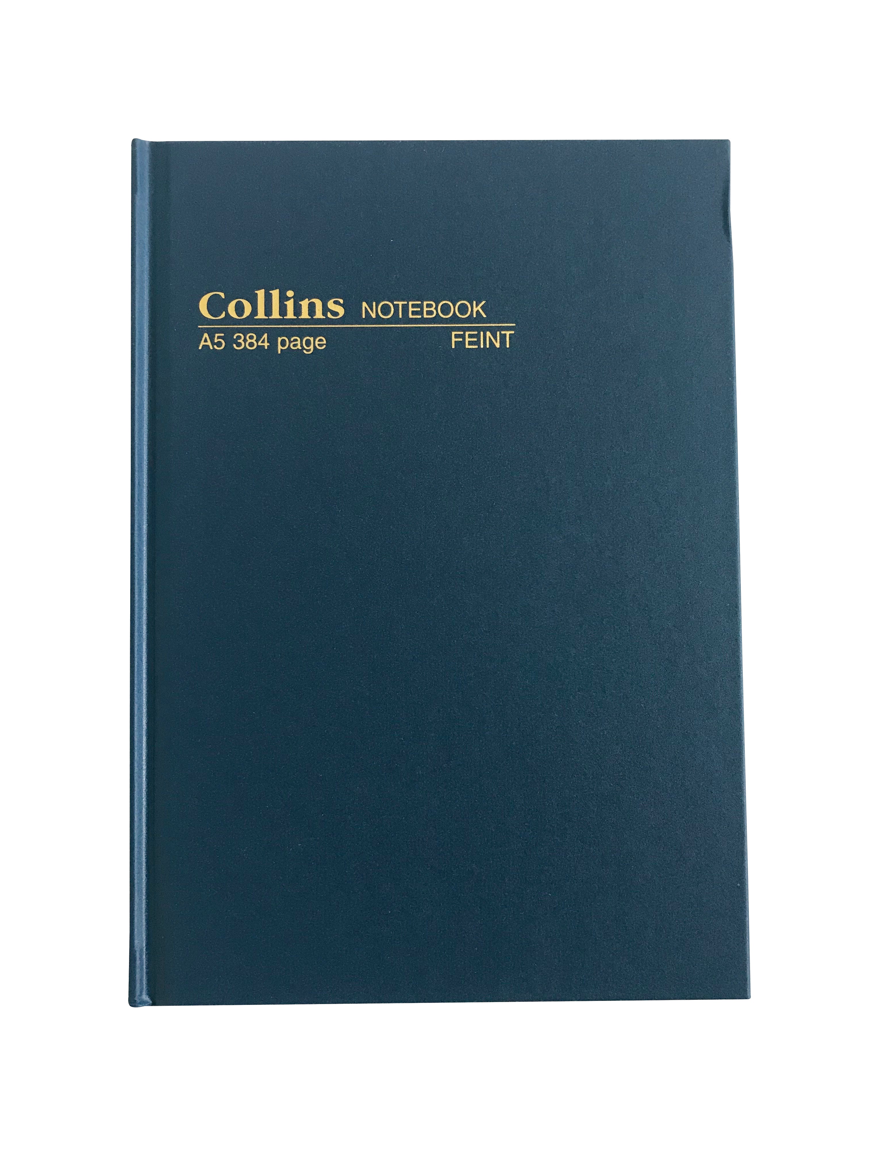 Collins Case and Sewn Feint Notebook - 384 Pages, Size A5