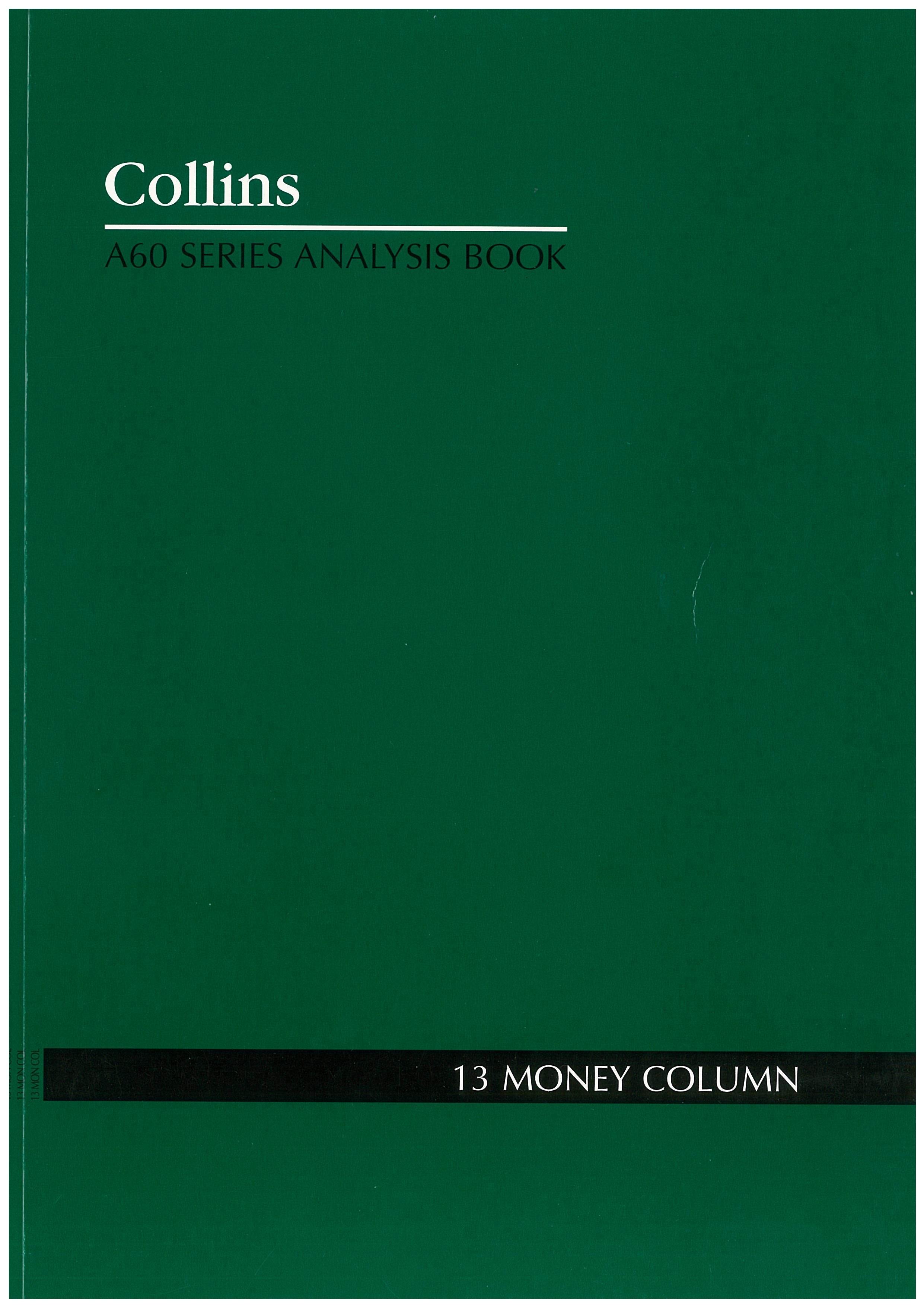 Analysis Book Series 'A60' 13 Money Column - Collins Debden