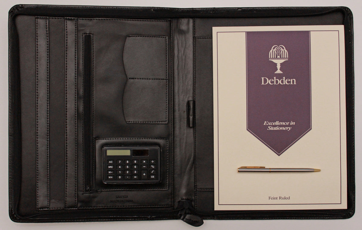 A4 Zippered Executive Portfolio (Leather) Default Title
