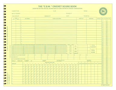 Collins Cricket Score Book 247 X 330mm, 56 Innings - Wiro Default Title
