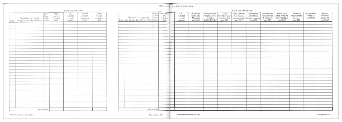 Useful Cashbook for Small Business Default Title