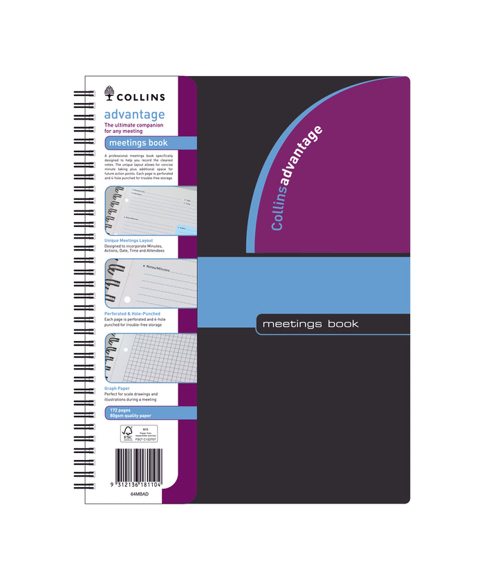 Collins Advantage Meetings A4 Notebook Default Title