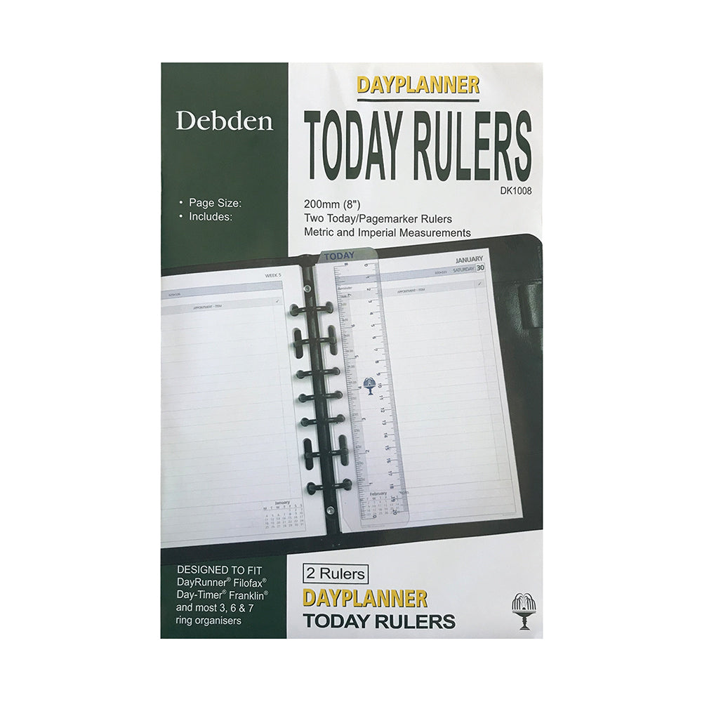 DayPlanner Today Ruler (2 Pack), Size Desk — Collins Debden