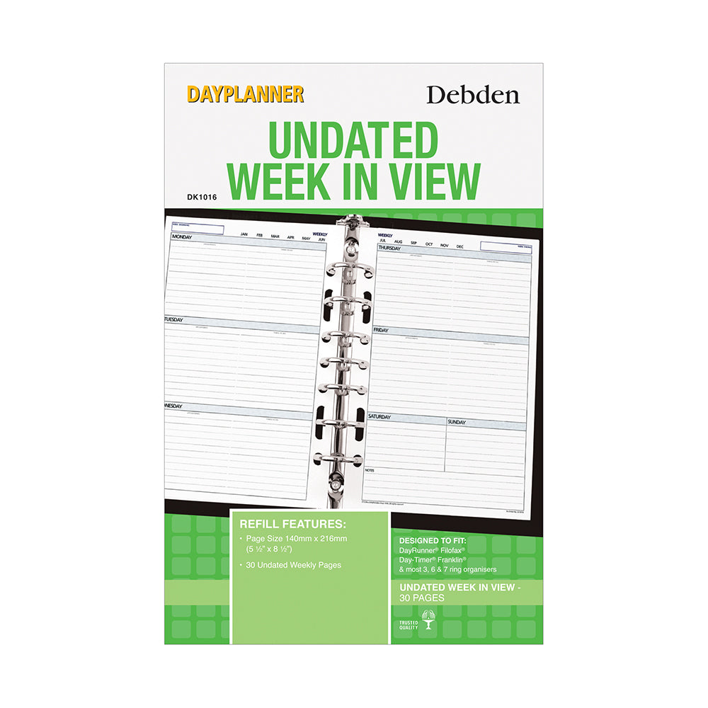 DayPlanner - Desk Size Weekly Non-Dated Default Title